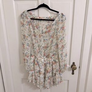 LOVESHACKFANCY Floral Print Mini Dress - Size Small